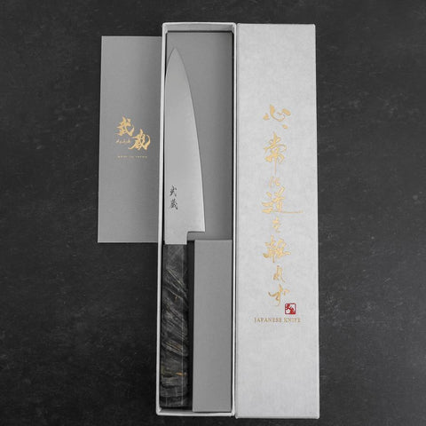 Petty VG-10 Damas Manche en Bois de Bouleau Gris 150mm-[Musashi]-[Couteaux de cuisine japonais]