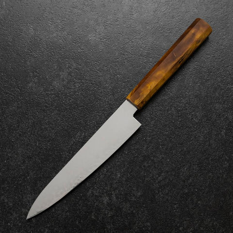 Petty VG-10 Damas Manche en Bois de Bouleau Jaune-Brun 150mm-[Musashi]-[Couteaux de cuisine japonais]