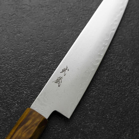 Petty VG-10 Damas Manche en Bois de Bouleau Jaune-Brun 150mm-[Musashi]-[Couteaux de cuisine japonais]