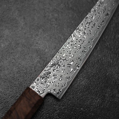 Petty VG-10 Damas Manche en Bois de Bouleau Marron 135mm-[Musashi]-[Couteaux de cuisine japonais]