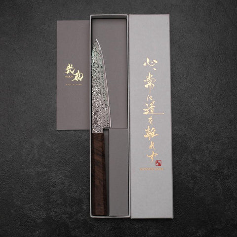 Petty VG-10 Damas Manche en Bois de Bouleau Marron 135mm-[Musashi]-[Couteaux de cuisine japonais]