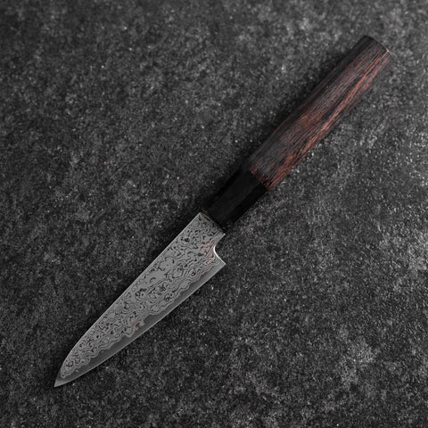 Petty VG-10 Damas Manche en Buffle et Ébène 100mm-[Musashi]-[Couteaux de cuisine japonais]