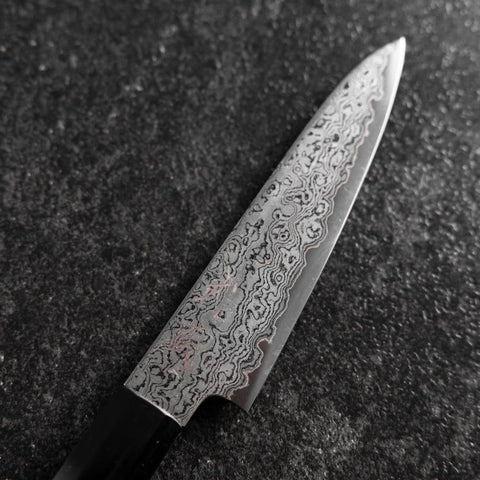 Petty VG-10 Damas Manche en Buffle et Ébène 100mm-[Musashi]-[Couteaux de cuisine japonais]