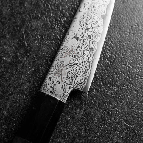 Petty VG-10 Damas Manche en Buffle et Ébène 105mm-[Musashi]-[Couteaux de cuisine japonais]