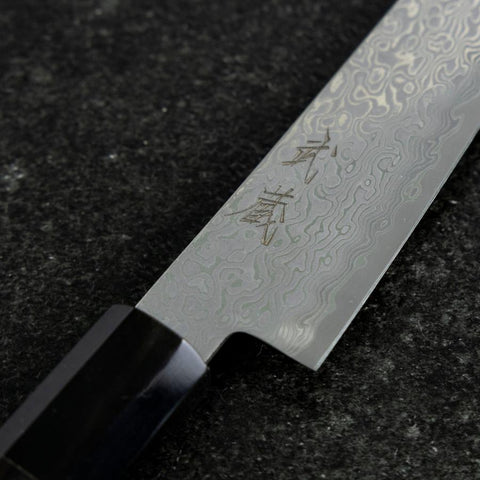 Petty VG-10 Damas Manche en Buffle et Ébène 135mm-[Musashi]-[Couteaux de cuisine japonais]