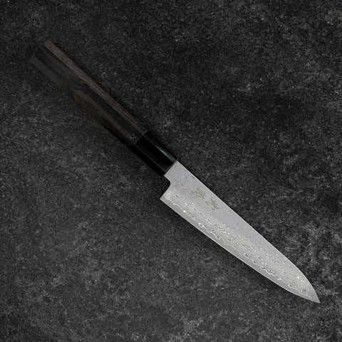 Petty VG-10 Damas Manche en Buffle et Ébène 135mm-[Musashi]-[Couteaux de cuisine japonais]