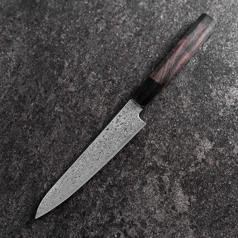 Petty VG-10 Damas Manche en Buffle et Ébène 150mm-[Musashi]-[Couteaux de cuisine japonais]