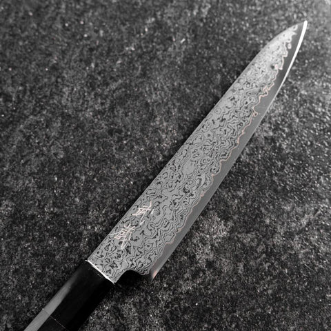 Petty VG-10 Damas Manche en Buffle et Ébène 150mm-[Musashi]-[Couteaux de cuisine japonais]