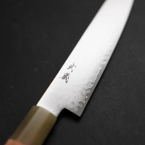 Petty VG-10 Damas Manche en Buffle et Érable Rose 150mm-[Musashi]-[Couteaux de cuisine japonais]