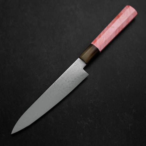 Petty VG-10 Damas Manche en Buffle et Érable Rose Sombre 150mm-[Musashi]-[Couteaux de cuisine japonais]