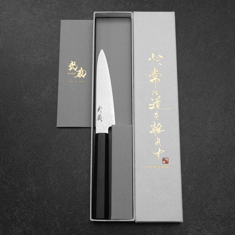Petty VG-10 Damas Manche en Ébène 120mm-[Musashi]-[Couteaux de cuisine japonais]