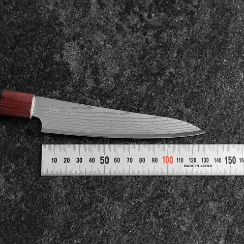 Petty VG-10 Damas Manche en Ébène et Bois de Rose 130mm-[Musashi]-[Couteaux de cuisine japonais]