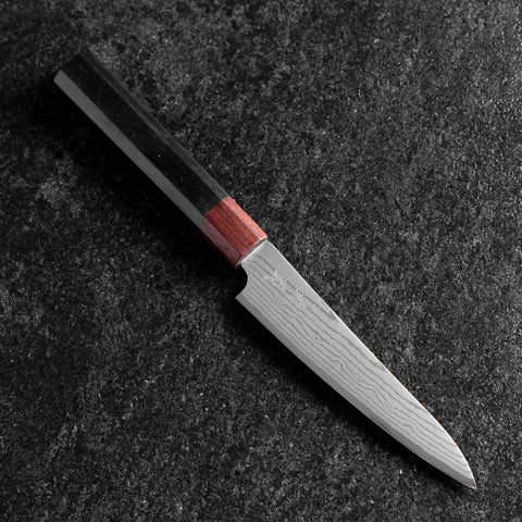 Petty VG-10 Damas Manche en Ébène et Bois de Rose 130mm-[Musashi]-[Couteaux de cuisine japonais]