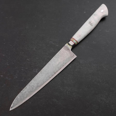 Petty VG-10 Damascus Artificial Stone Rainbow Handle 150mm-[Musashi]-[Couteaux de cuisine japonais]
