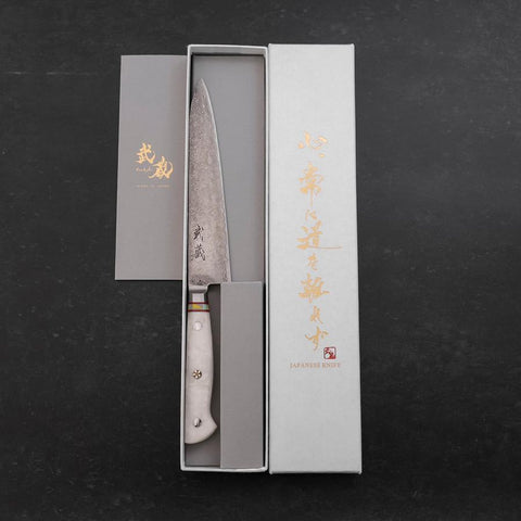 Petty VG-10 Damascus Artificial Stone Rainbow Handle 150mm-[Musashi]-[Couteaux de cuisine japonais]