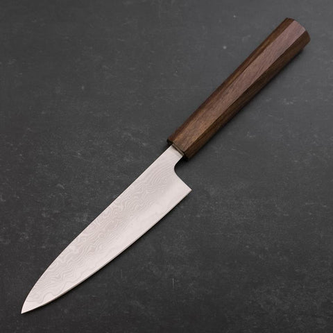 Petty VG-10 Damascus Ashwood Handle 130mm-[Musashi]-[Couteaux de cuisine japonais]
