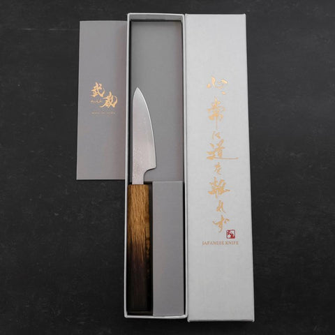 Petty VG-10 Damascus Yaki Urushi Handle 85mm-[Musashi]-[Couteaux de cuisine japonais]