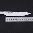 Petty VG-10 Miroir Tsuchime Damas Manche Occidental en Acajou 135mm-[Musashi]-[Couteaux de cuisine japonais]