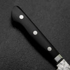 Petty VG-10 Miroir Tsuchime Damas Manche en Occidental Noir 135mm-[Musashi]-[Couteaux de cuisine japonais]