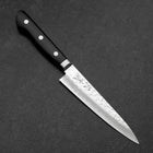 Petty VG-10 Miroir Tsuchime Damas Manche en Occidental Noir 135mm-[Musashi]-[Couteaux de cuisine japonais]