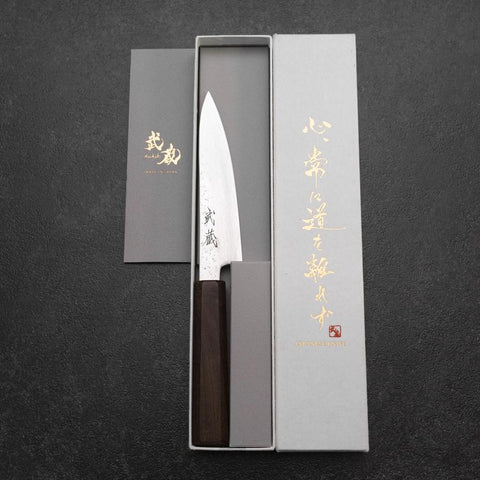 Petty VG-10 Nashiji Manche en Bois de Wengé 135mm-[Musashi]-[Couteaux de cuisine japonais]