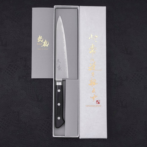 Petty VG-10 Poli Manche Occidental Noir 150mm-[Musashi]-[Couteaux de cuisine japonais]