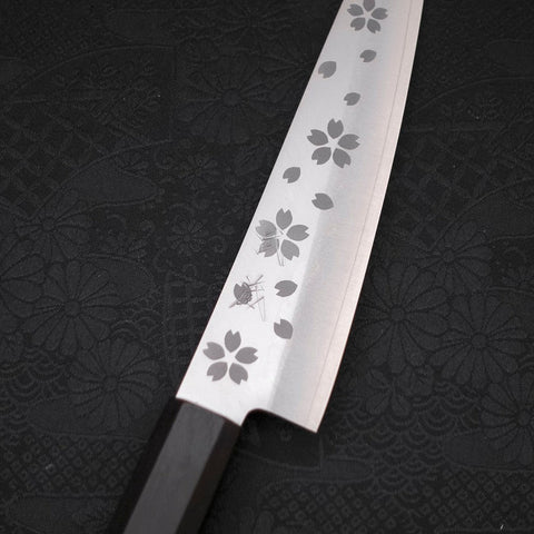 Petty VG-10 Sakura Poli Manche en Ébène 150mm-[Musashi]-[Couteaux de cuisine japonais]