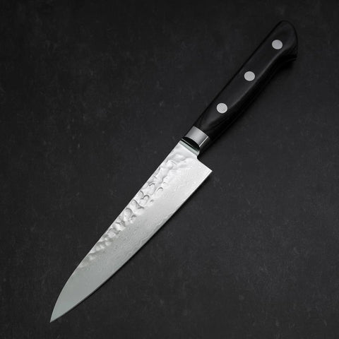 Petty VG-10 Tsuchime Damas Manche Occidental Bleu 135mm-[Musashi]-[Couteaux de cuisine japonais]