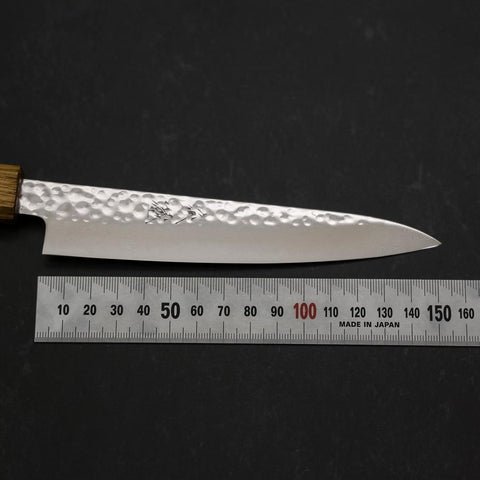 Petty VG-10 Tsuchime Damas Manche Yaki-Urushi 150mm-[Musashi]-[Couteaux de cuisine japonais]