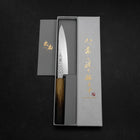 Petty VG-10 Tsuchime Damas Manche Yaki-Urushi 150mm-[Musashi]-[Couteaux de cuisine japonais]