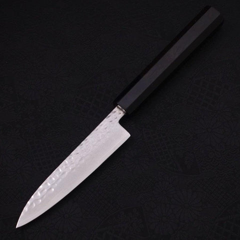 Petty VG-10 Tsuchime Damas Manche en Buffle et Ébène 120mm-[Musashi]-[Couteaux de cuisine japonais]