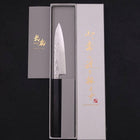 Petty VG-10 Tsuchime Damas Manche en Buffle et Ébène 120mm-[Musashi]-[Couteaux de cuisine japonais]