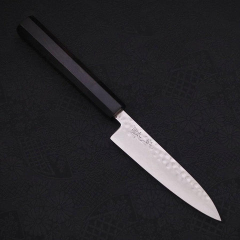 Petty VG-10 Tsuchime Damas Manche en Buffle et Ébène 120mm-[Musashi]-[Couteaux de cuisine japonais]