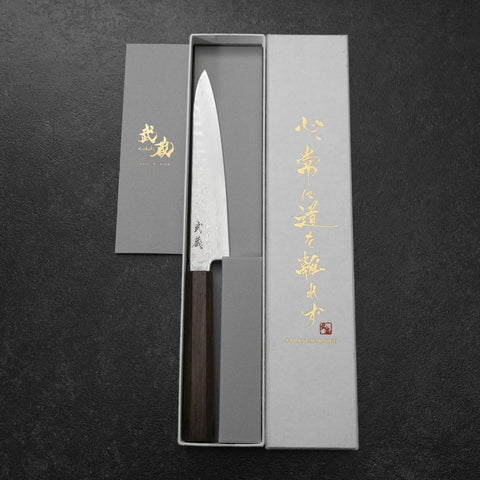 Petty VG-10 Tsuchime Damas Manche en Frêne 150mm-[Musashi]-[Couteaux de cuisine japonais]