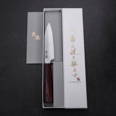 Petty VG-10 Tsuchime Manche en Acajou Oval 120mm-[Musashi]-[Couteaux de cuisine japonais]
