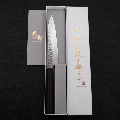 Petty VG-10 Tsuchime Manche en Ébène 150mm-[Musashi]-[Couteaux de cuisine japonais]