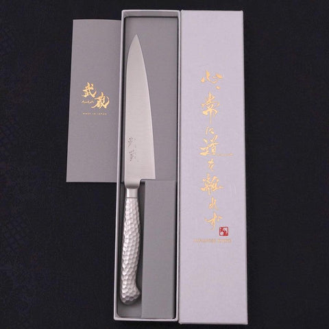 Petty VG-5 Poli Inox Intégral Manche Occidental 150mm-[Musashi]-[Couteaux de cuisine japonais]