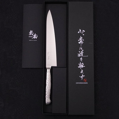 Petty VG-5 Poli Inox Intégral Manche Occidental 180mm-[Musashi]-[Couteaux de cuisine japonais]