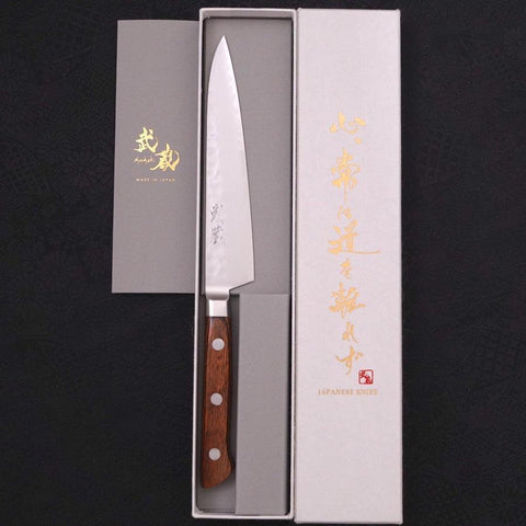 Petty VG-5 Tsuchime Manche Occidental Marron 150mm-[Musashi]-[Couteaux de cuisine japonais]