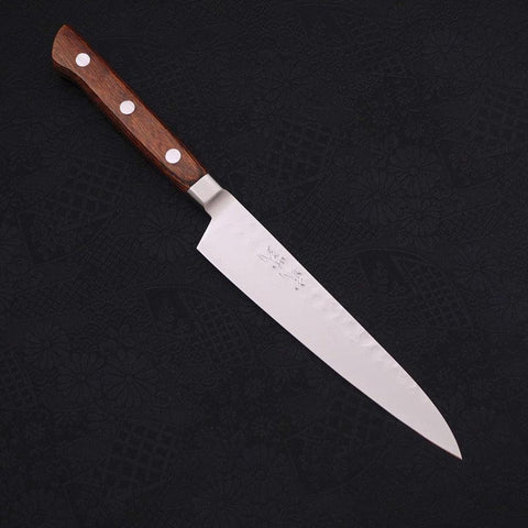 Petty VG-5 Tsuchime Manche Occidental Marron 150mm-[Musashi]-[Couteaux de cuisine japonais]