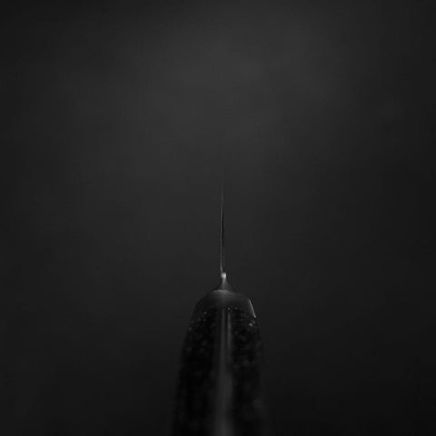 Petty VG-5 Tsuchime Manche en Marbre Noir 150mm-[Musashi]-[Couteaux de cuisine japonais]