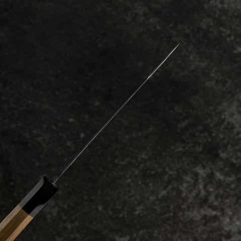 Petty White Steel #1 Kurouchi Buffalo Walnut Handle 130mm (5.1”)-[Musashi]-[Japanese-Kitchen-Knives]