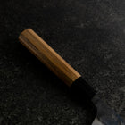 Petty White Steel #1 Kurouchi Buffalo Walnut Handle 130mm (5.1”)-[Musashi]-[Japanese-Kitchen-Knives]