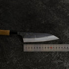Petty White Steel #1 Kurouchi Buffalo Walnut Handle 130mm (5.1”)-[Musashi]-[Japanese-Kitchen-Knives]