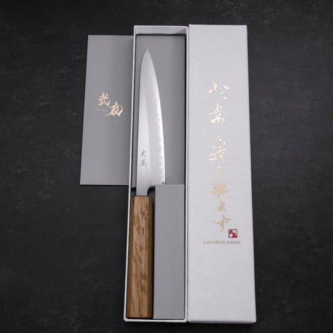 Petty White Steel #1 Poli Manche en Chêne 150mm-[Musashi]-[Couteaux de cuisine japonais]