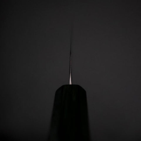 Petty White Steel #1 Revêtement inox Poli Manche Urushi Vert 150mm-[Musashi]-[Couteaux de cuisine japonais]