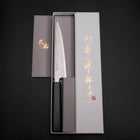 Petty White Steel #1 Revêtement inox Poli Manche Urushi Vert 150mm-[Musashi]-[Couteaux de cuisine japonais]
