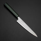 Petty White Steel #1 Revêtement inox Poli Manche Urushi Vert 150mm-[Musashi]-[Couteaux de cuisine japonais]
