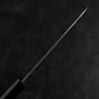 Petty White Steel #1 Tsuchime Manche en Buffle et Ébène 135mm-[Musashi]-[Couteaux de cuisine japonais]