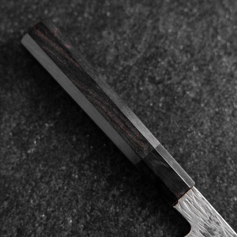 Petty White Steel #1 Tsuchime Manche en Buffle et Ébène 135mm-[Musashi]-[Couteaux de cuisine japonais]